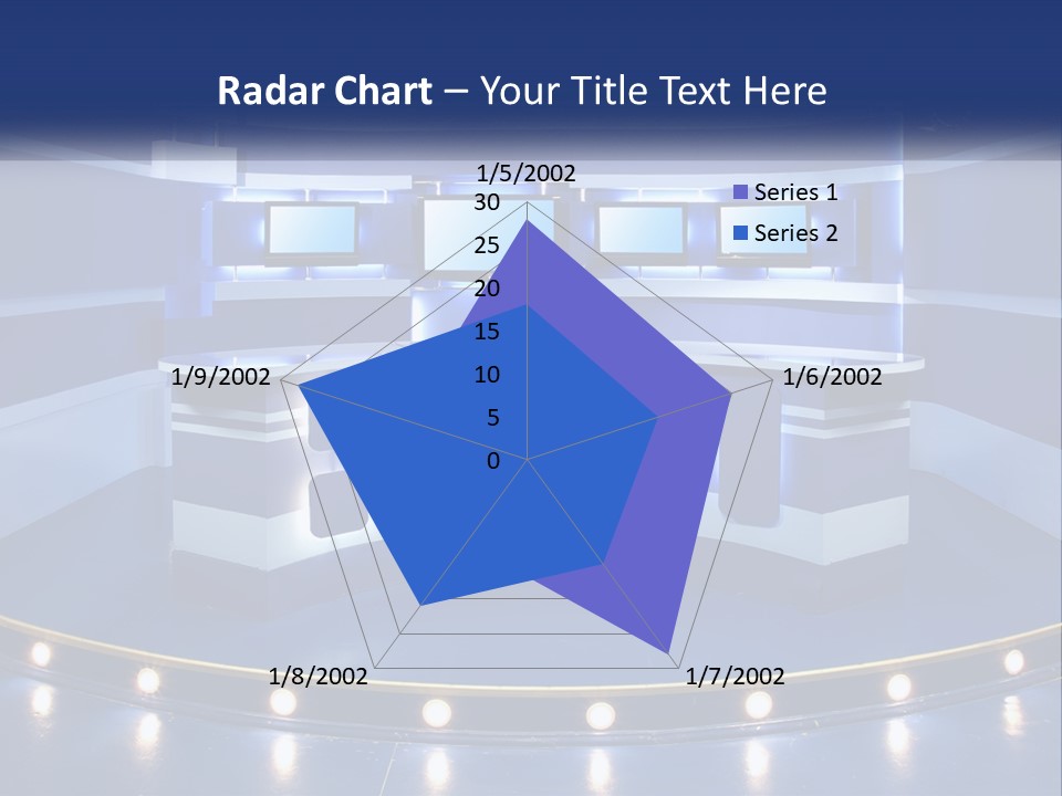 Blue Display Studio PowerPoint Template