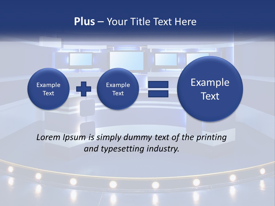 Blue Display Studio PowerPoint Template