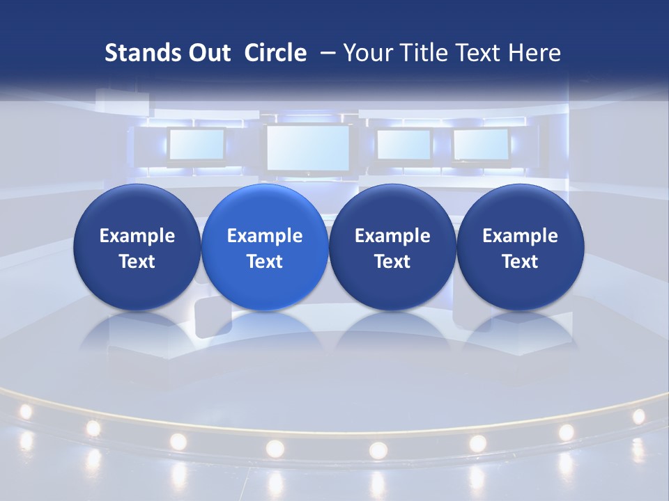 Blue Display Studio PowerPoint Template