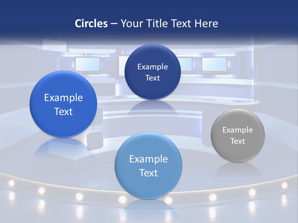 Blue Display Studio PowerPoint Template