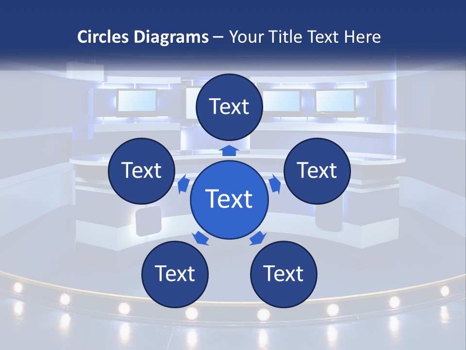 Blue Display Studio PowerPoint Template