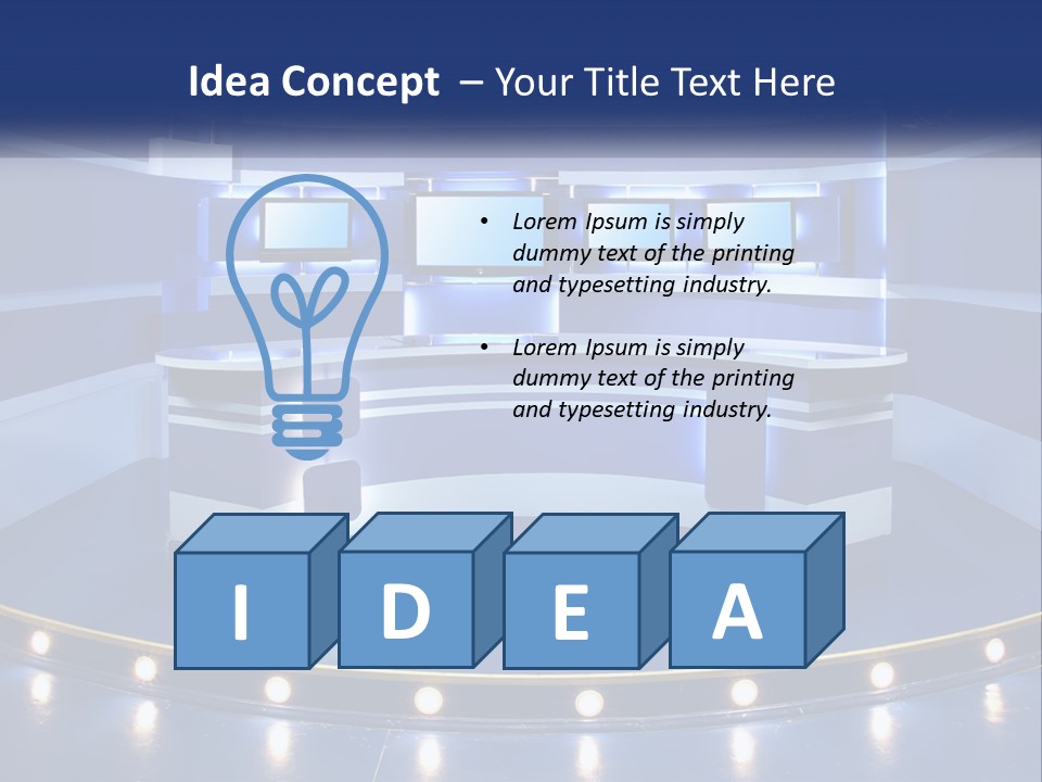 Blue Display Studio PowerPoint Template