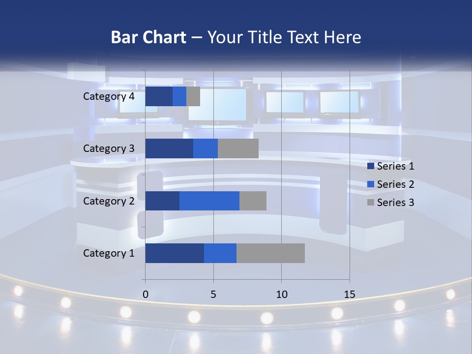 Blue Display Studio PowerPoint Template