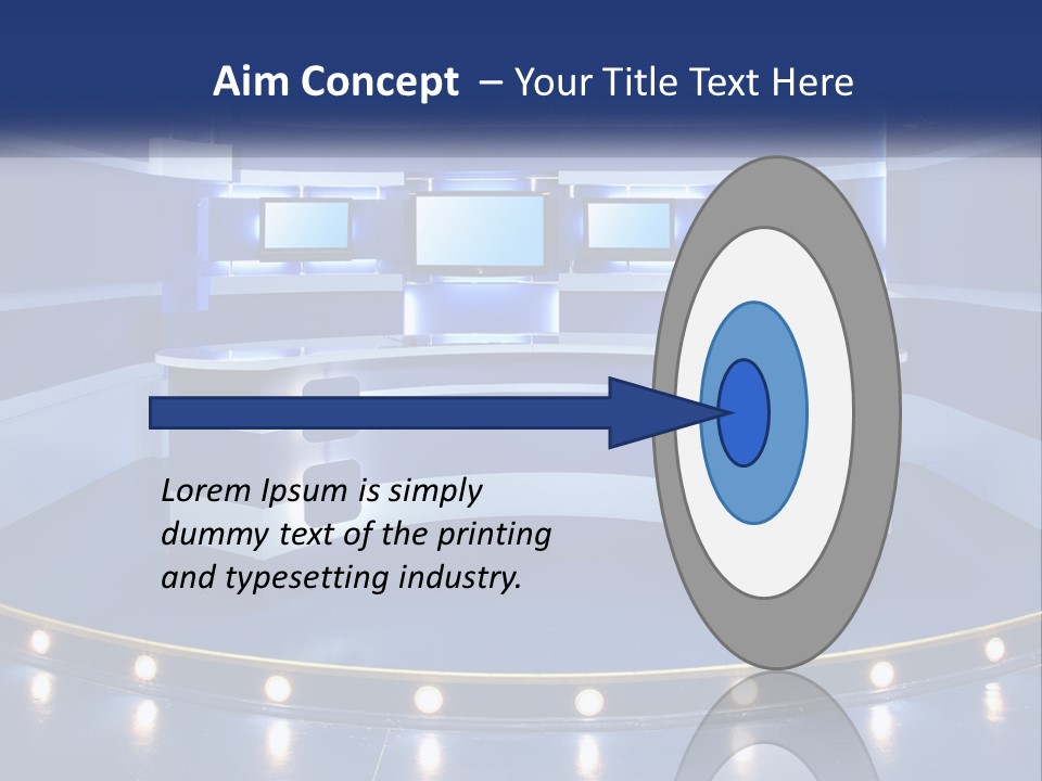 Blue Display Studio PowerPoint Template