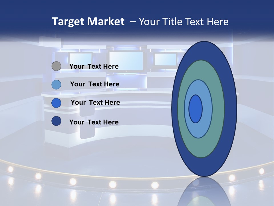 Blue Display Studio PowerPoint Template