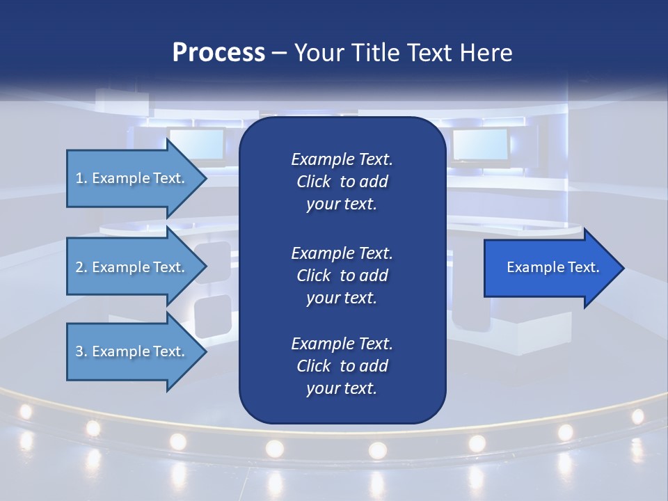 Blue Display Studio PowerPoint Template