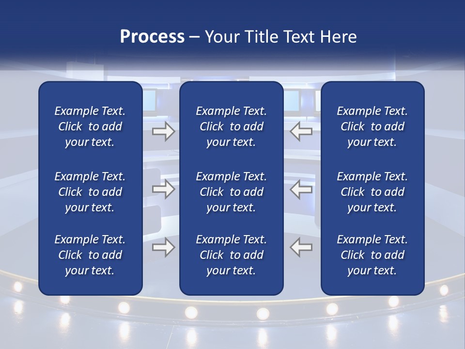 Blue Display Studio PowerPoint Template