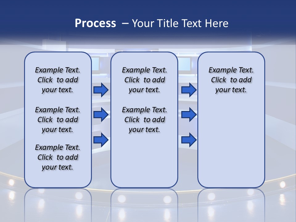 Blue Display Studio PowerPoint Template