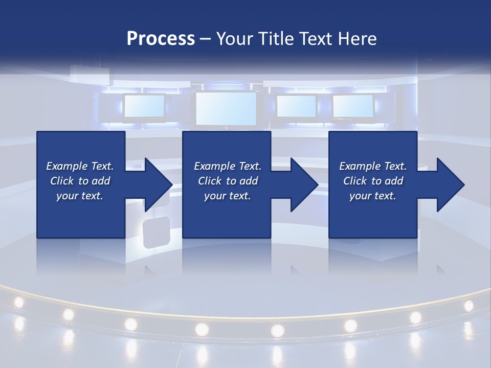 Blue Display Studio PowerPoint Template