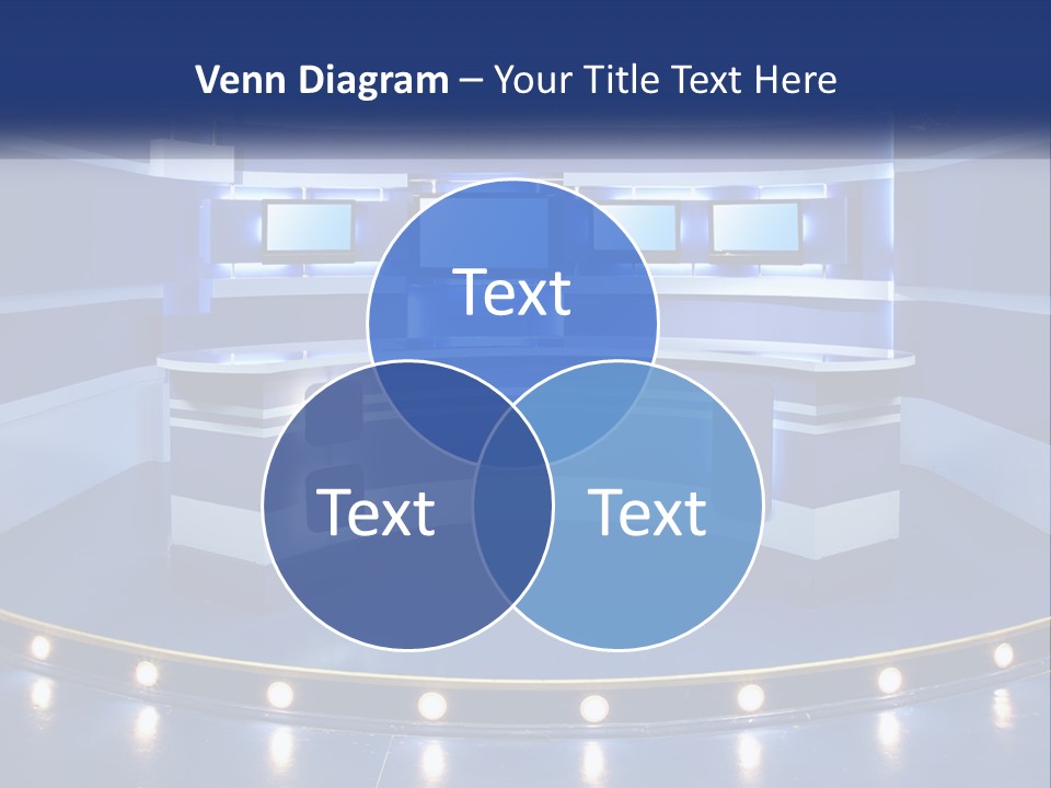 Blue Display Studio PowerPoint Template