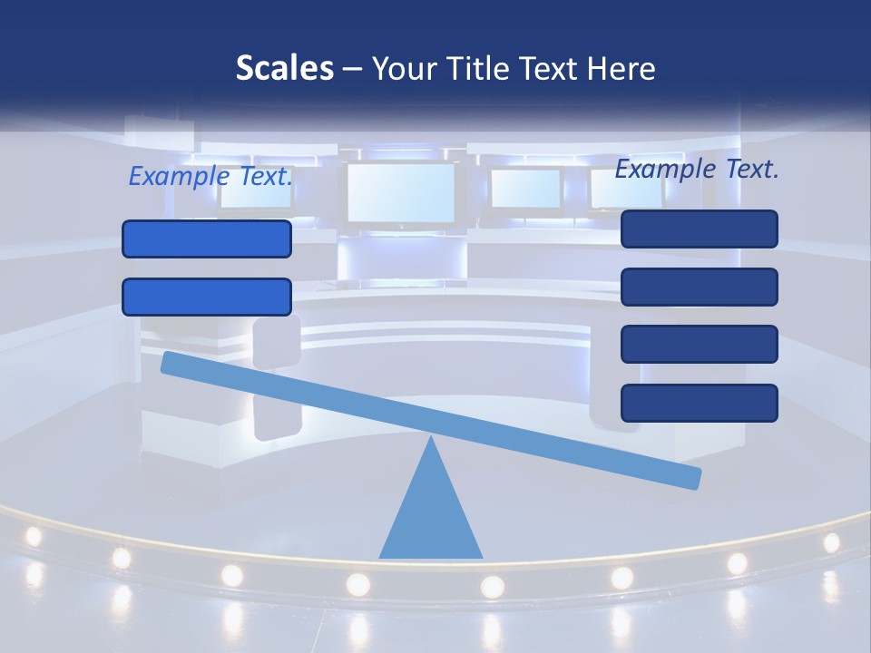 Blue Display Studio PowerPoint Template
