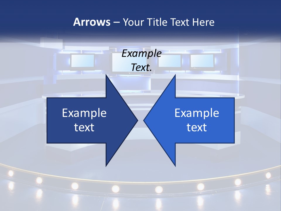 Blue Display Studio PowerPoint Template