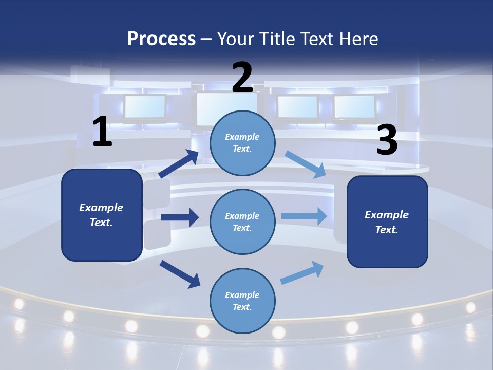 Blue Display Studio PowerPoint Template