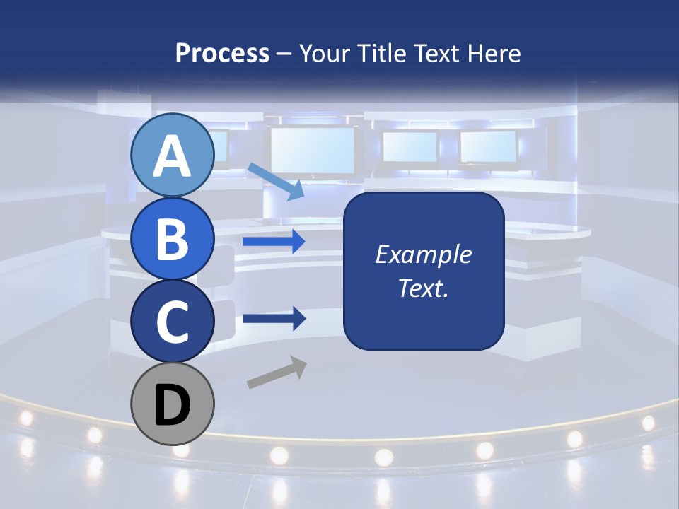 Blue Display Studio PowerPoint Template