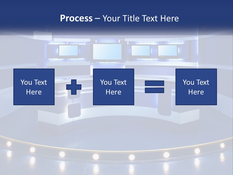 Blue Display Studio PowerPoint Template