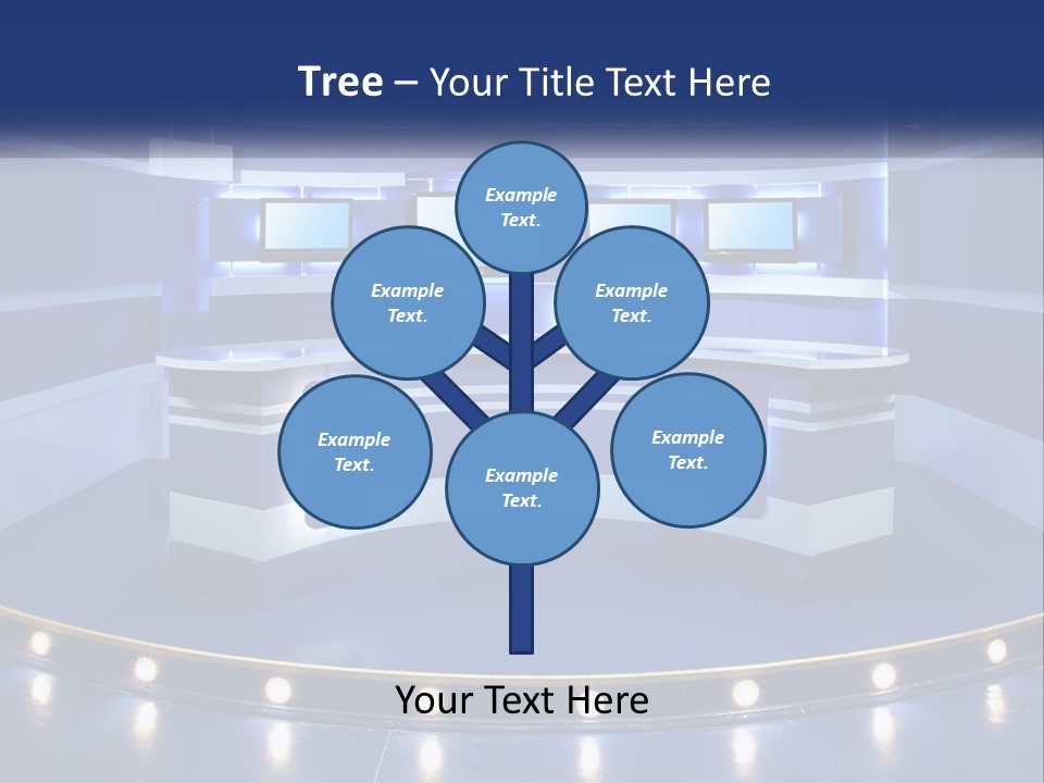 Blue Display Studio PowerPoint Template