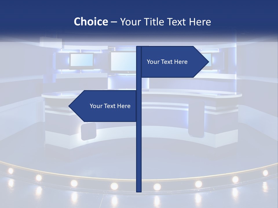 Blue Display Studio PowerPoint Template
