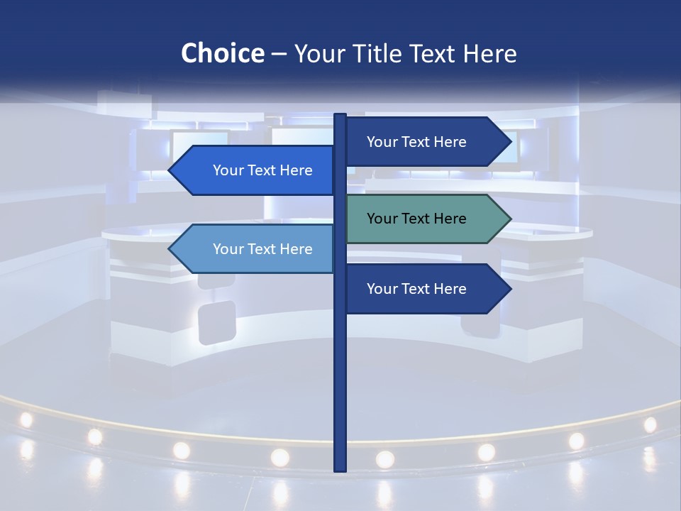 Blue Display Studio PowerPoint Template