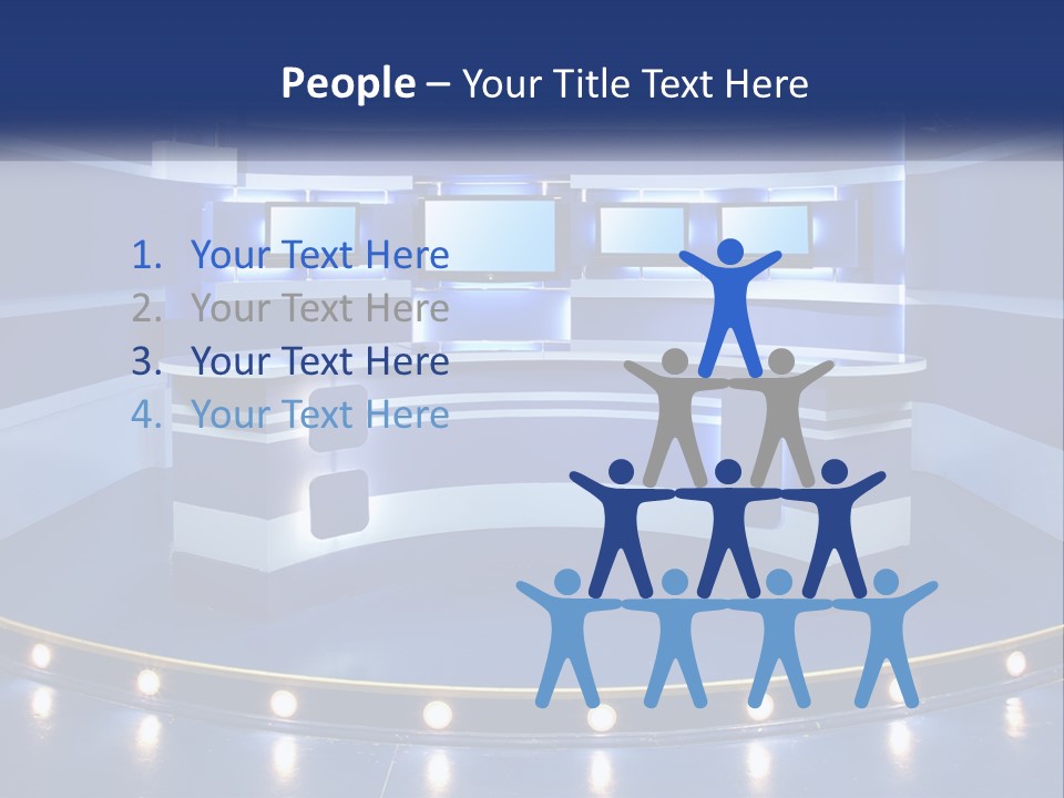 Blue Display Studio PowerPoint Template