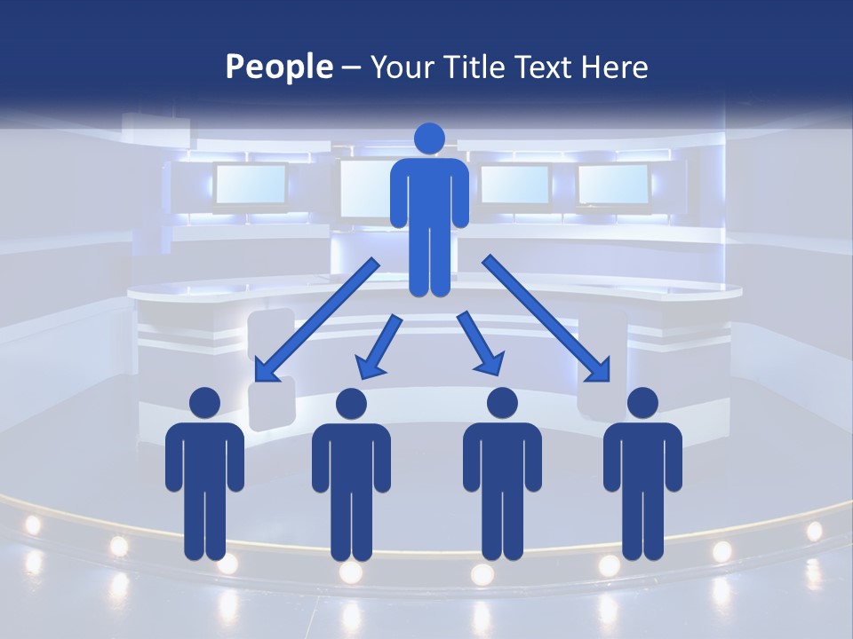 Blue Display Studio PowerPoint Template