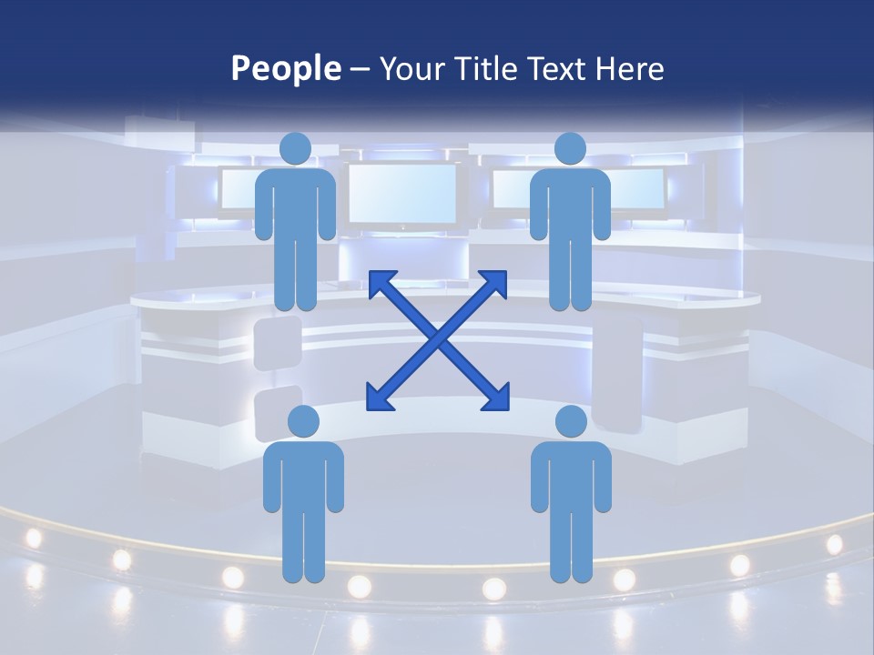 Blue Display Studio PowerPoint Template