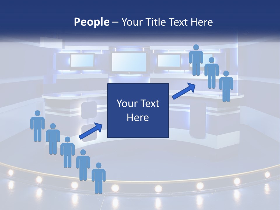 Blue Display Studio PowerPoint Template