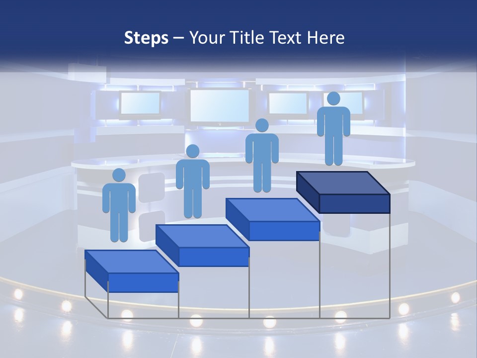 Blue Display Studio PowerPoint Template