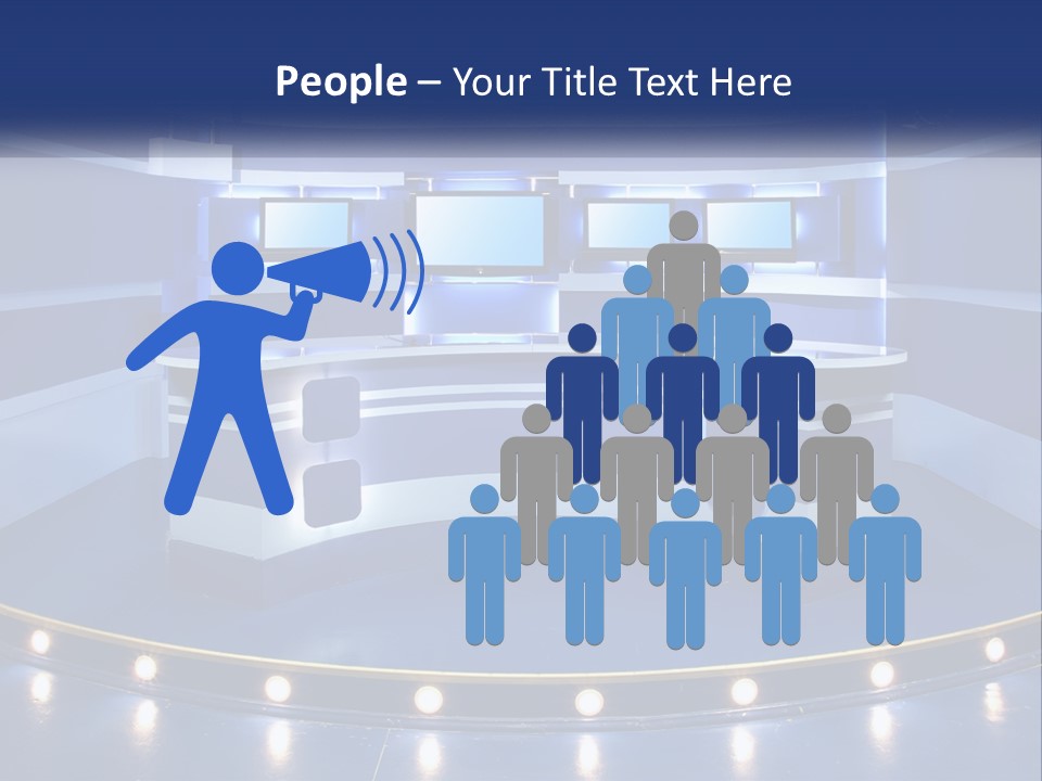 Blue Display Studio PowerPoint Template