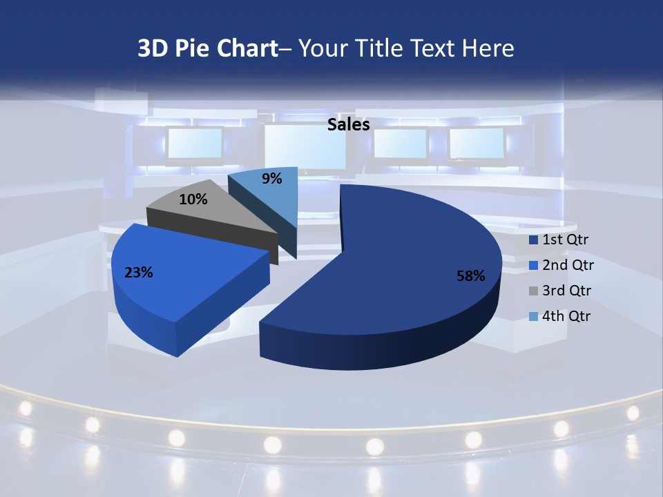 Blue Display Studio PowerPoint Template