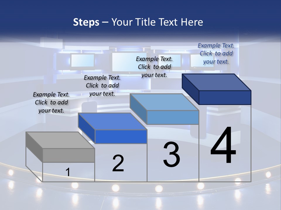 Blue Display Studio PowerPoint Template