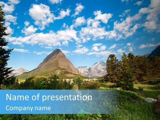 Going Mountain Montana PowerPoint Template