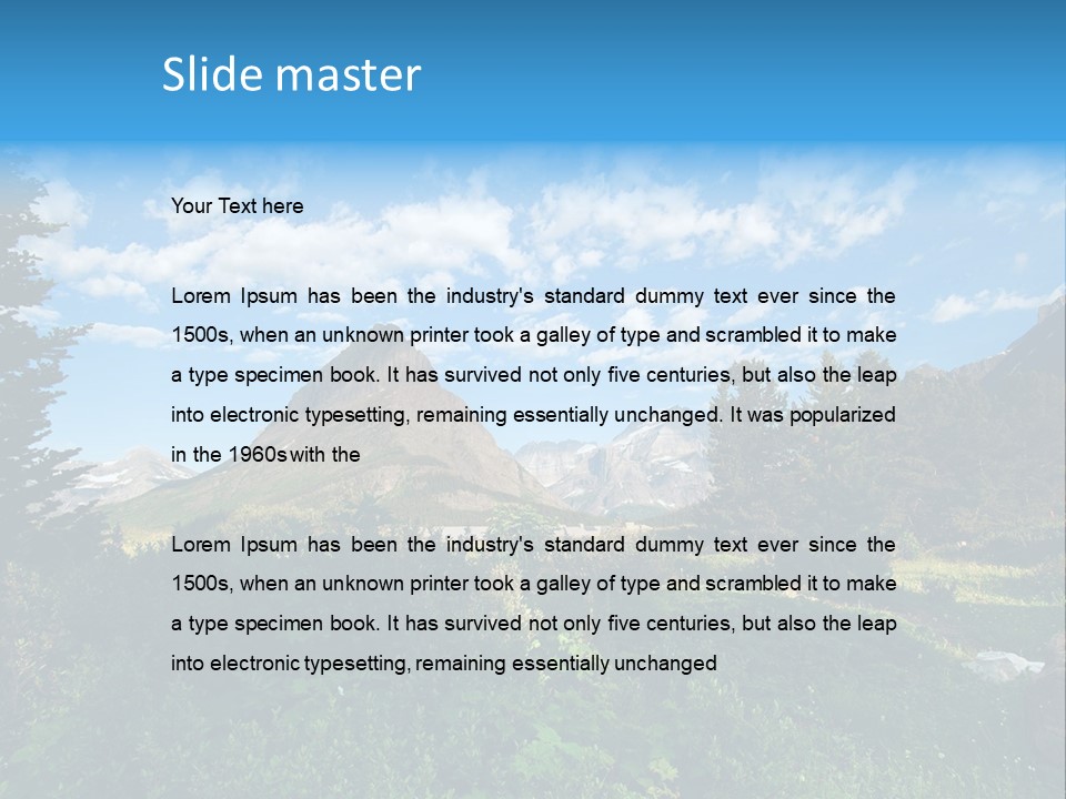 Going Mountain Montana PowerPoint Template