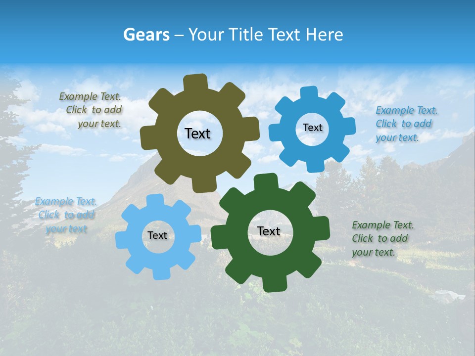 Going Mountain Montana PowerPoint Template