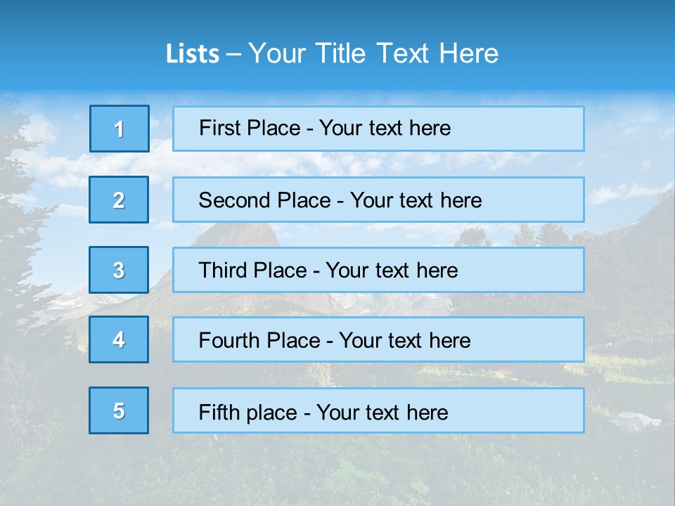 Going Mountain Montana PowerPoint Template