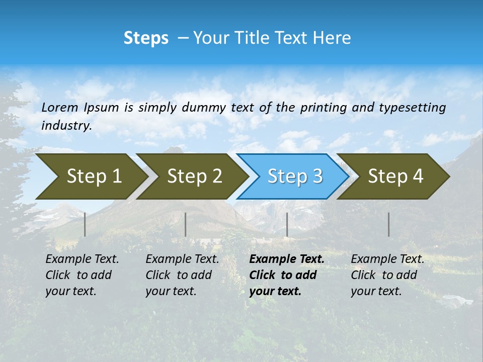 Going Mountain Montana PowerPoint Template