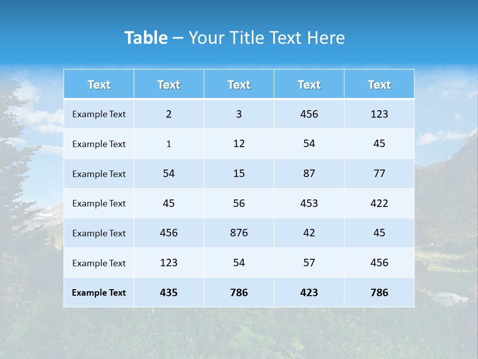 Going Mountain Montana PowerPoint Template