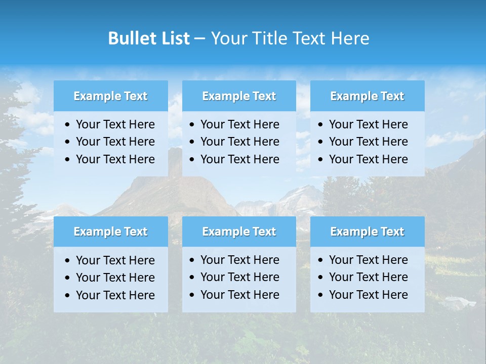 Going Mountain Montana PowerPoint Template