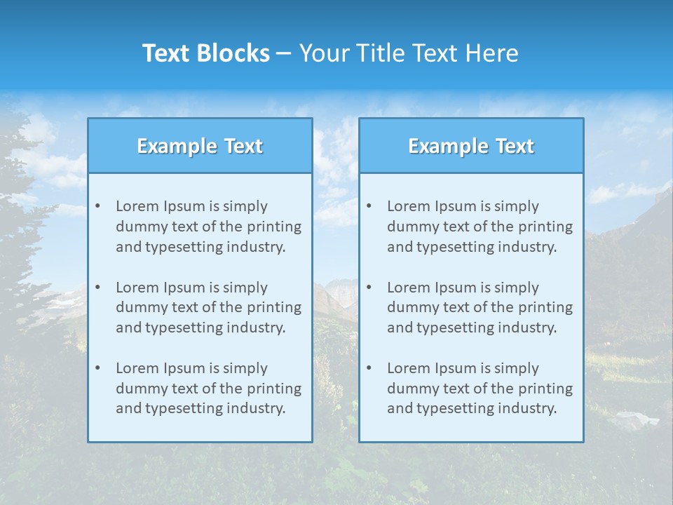 Going Mountain Montana PowerPoint Template