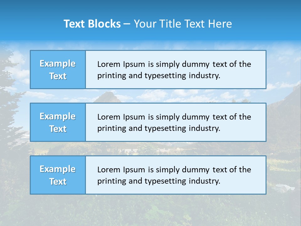 Going Mountain Montana PowerPoint Template
