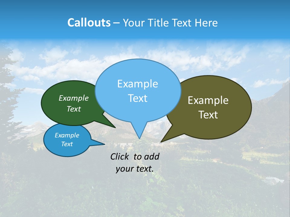 Going Mountain Montana PowerPoint Template