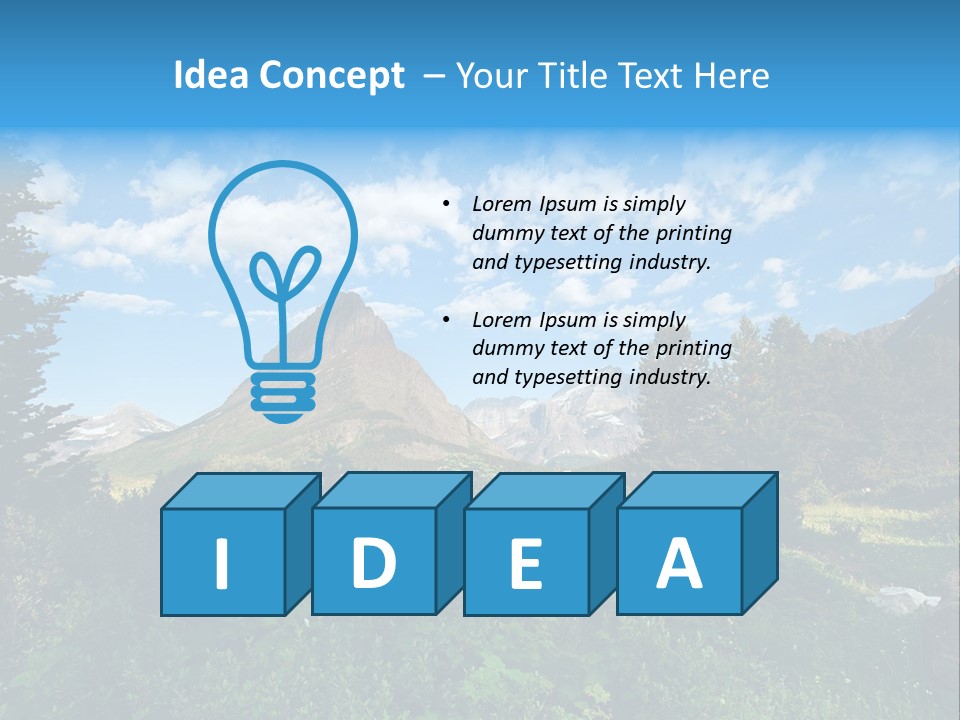 Going Mountain Montana PowerPoint Template