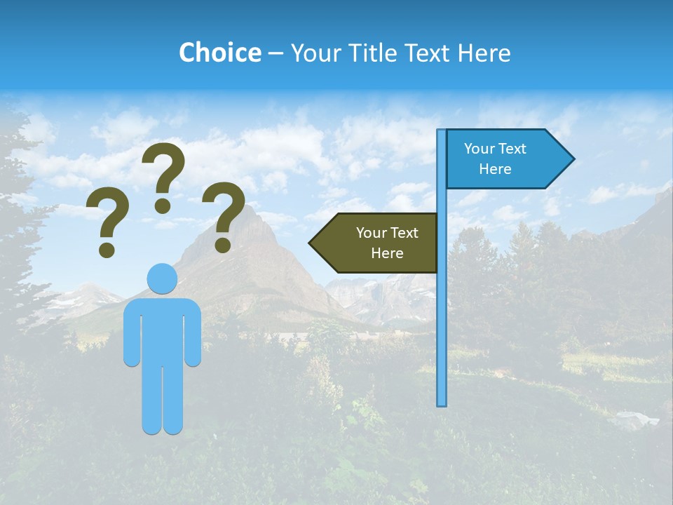 Going Mountain Montana PowerPoint Template