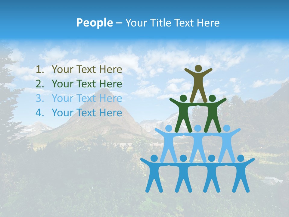 Going Mountain Montana PowerPoint Template