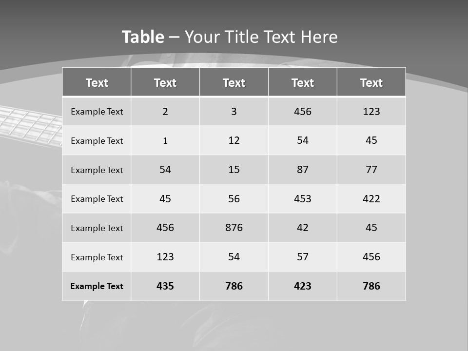 A Black And White Photo Of A Man Playing A Bass Guitar PowerPoint Template