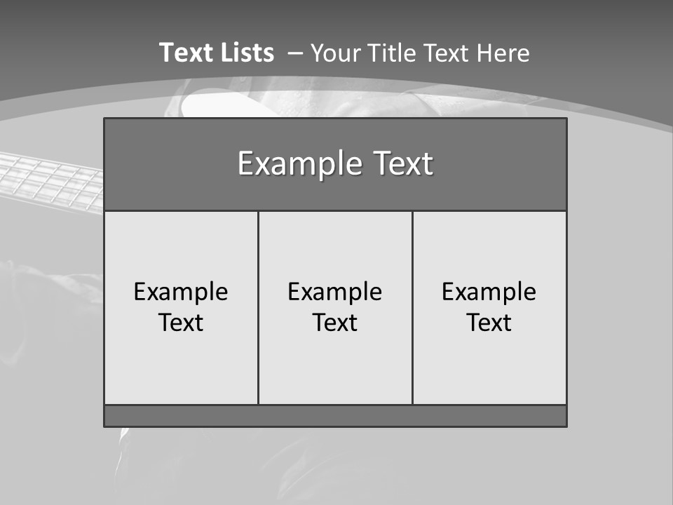 A Black And White Photo Of A Man Playing A Bass Guitar PowerPoint Template