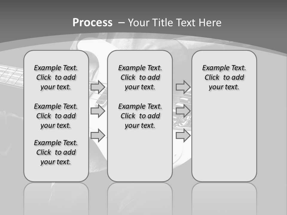 A Black And White Photo Of A Man Playing A Bass Guitar PowerPoint Template