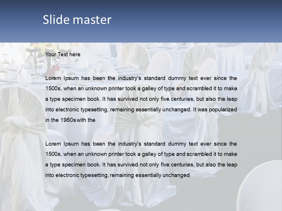 Aisle Backs Catering PowerPoint Template