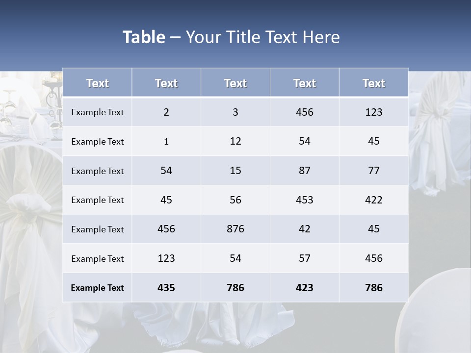 Aisle Backs Catering PowerPoint Template