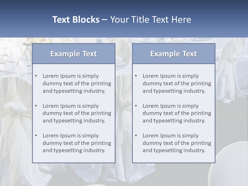 Aisle Backs Catering PowerPoint Template
