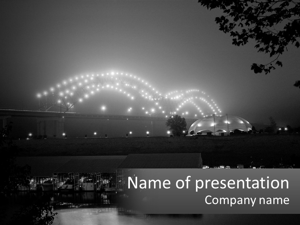 Bridge Town Arkansas PowerPoint Template